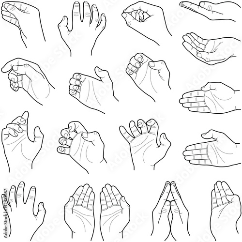 Hand collection - line illustration