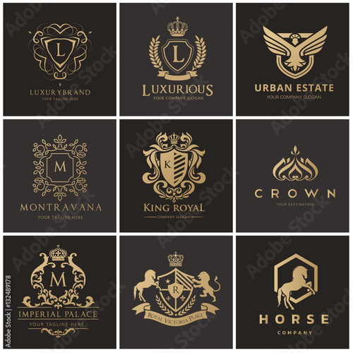  Luxury Hotel logo collection elegant brand identity design for hotel and fashion brand VIP identity.