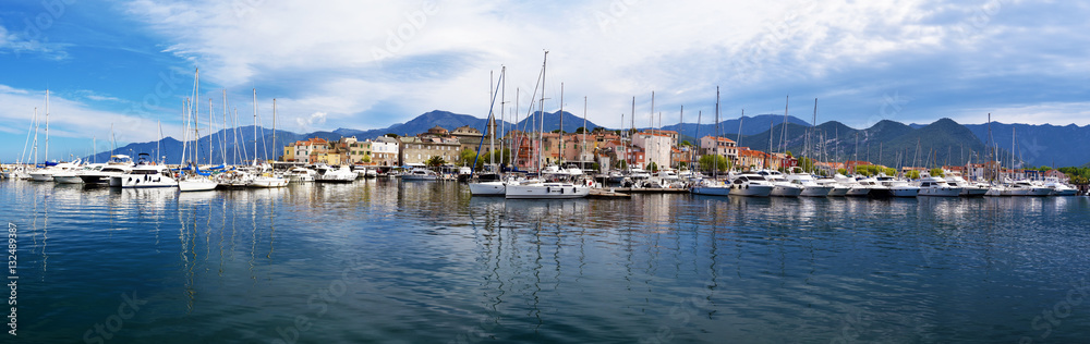 Panorama of Saint-Florent and its leisure port