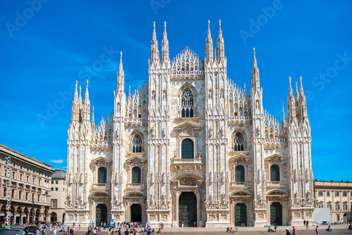 Fototapeta Daytime view of famous Milan Cathedral Duomo