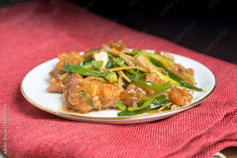 wok fried chicken stir fry with sweet peppers and chinese vegeta wok fried chicken stir fry with sweet peppers and chinese vegeta
