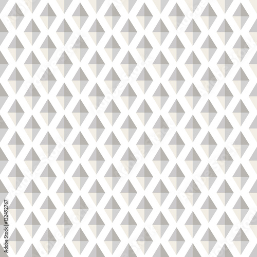 3d illusion triangles seamless pattern. Shades of gray.