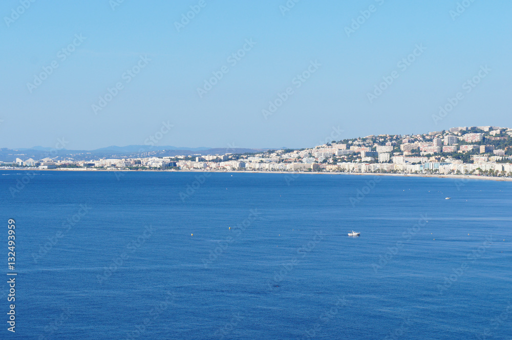 Cityscape of Nice, France view to sea