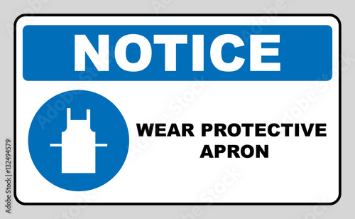 Wear protective gloves, Use protective apron mandatory signs
