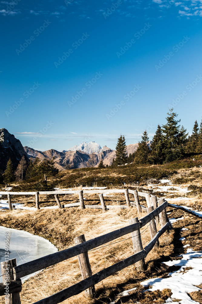 Fototapeta premium Iced lake in the alps