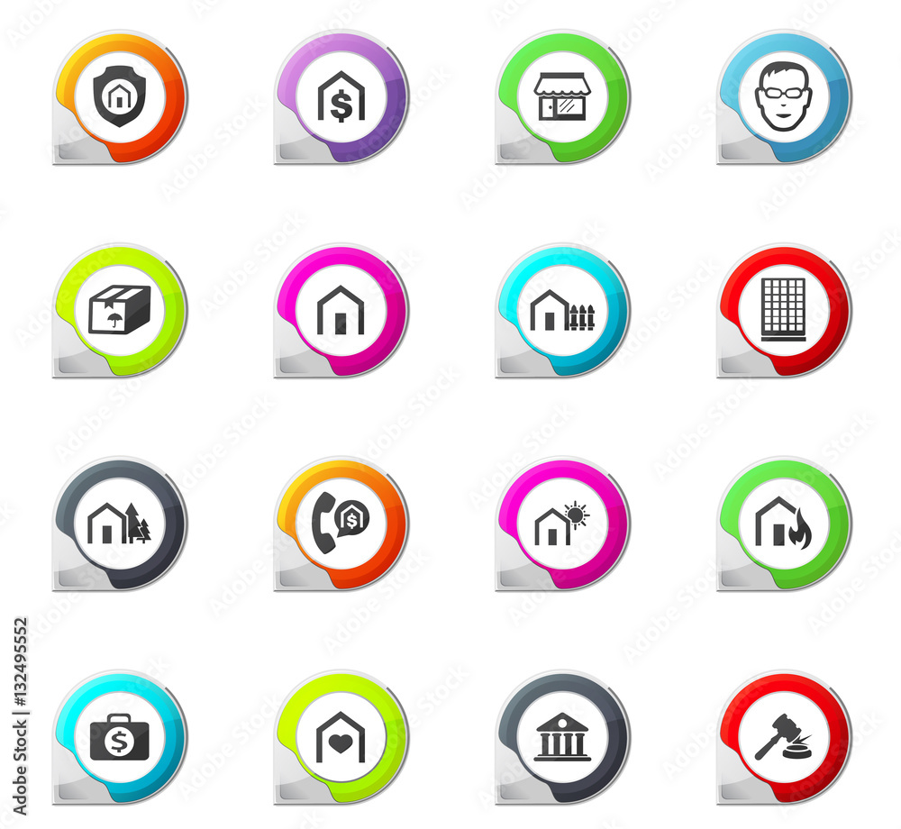 Real estate icons set