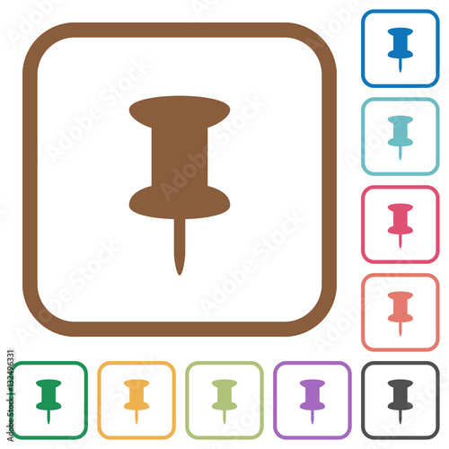 Push pin simple icons