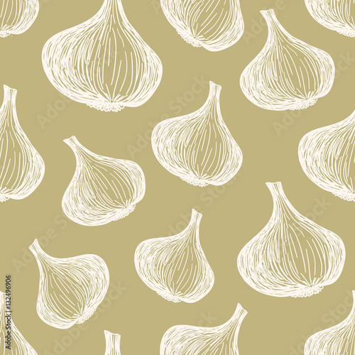 Garlic Seamless pattern