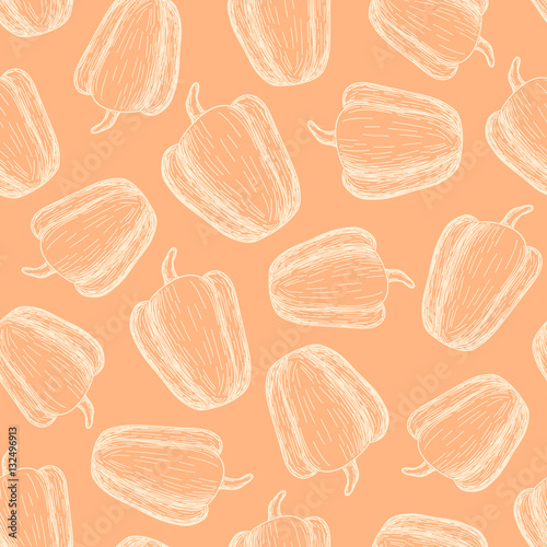 Bell pepper seamless pattern