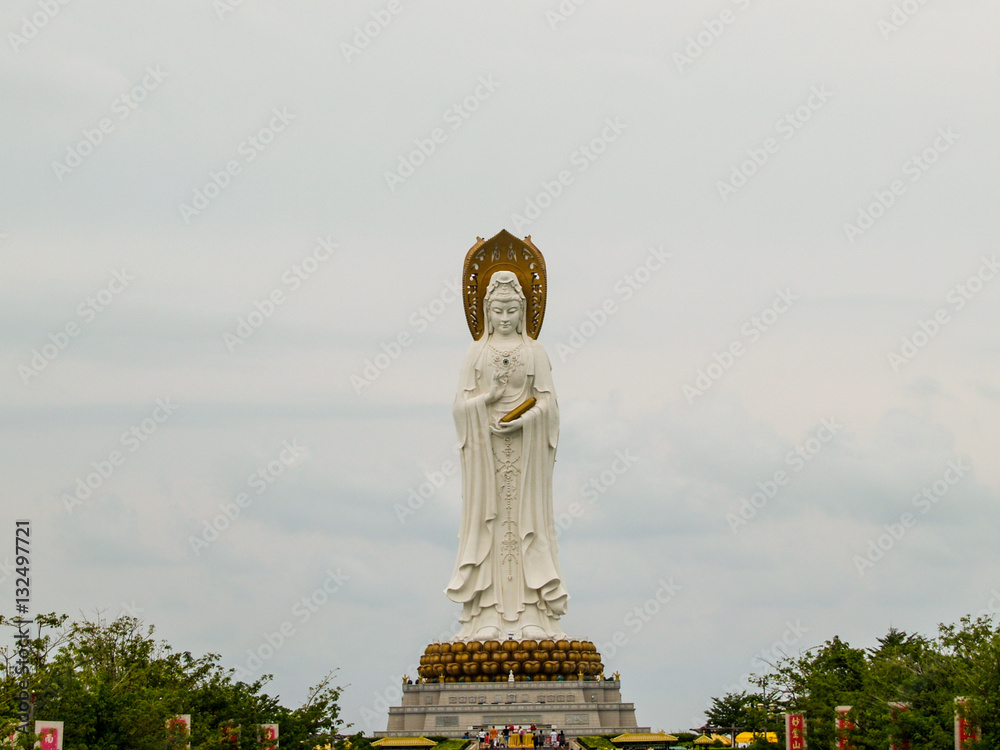 Statue of goddess Guanyin at Hainan China