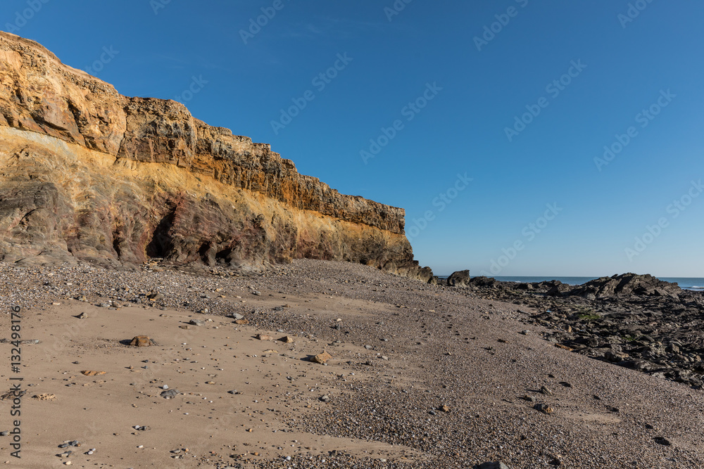 Fototapeta premium Petites falaises sur la pointe du Payré (Vendée, France)