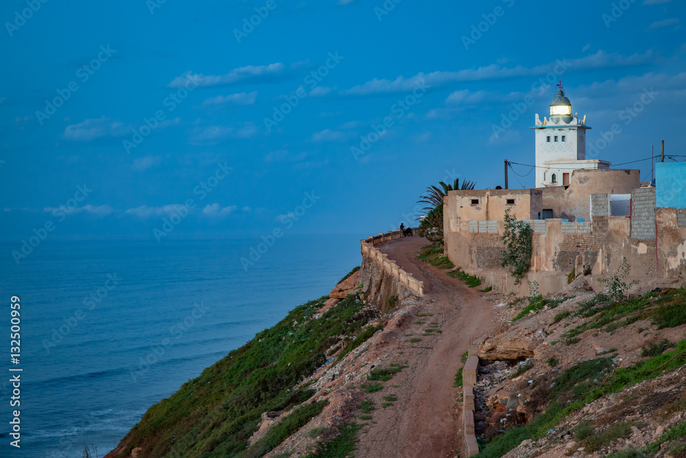Lighthouse on the coast of Sidi Ifni