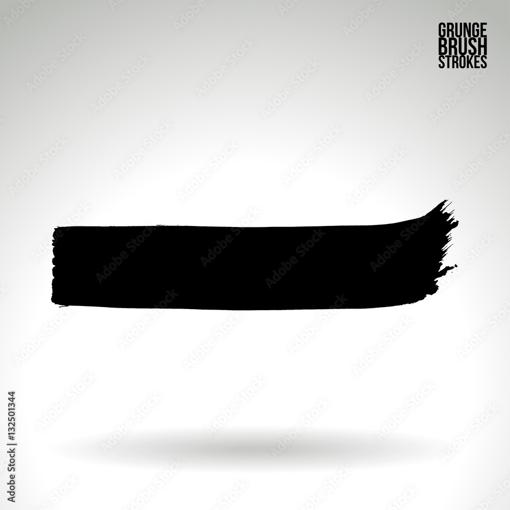 Brush stroke and texture. Grunge vector abstract hand - painted element. Underline and border.