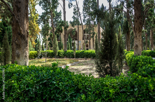 Main pavilion of Historical Fin Garden in Kashan city, Iran