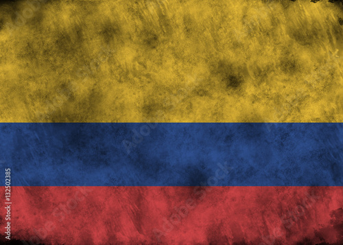 Grunge Columbia flag.