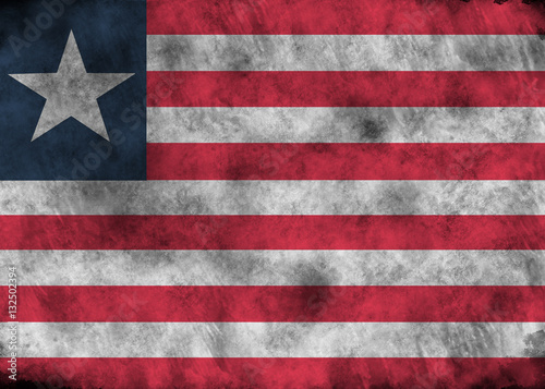Grunge Liberia flag.