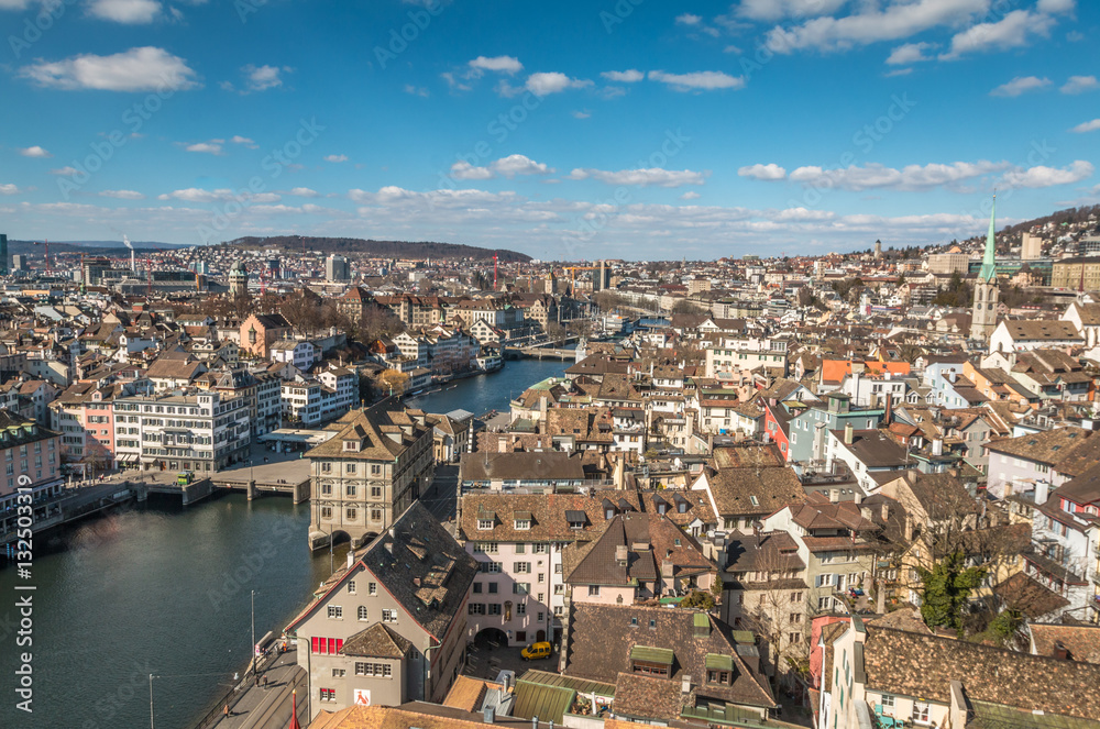 Panormic view of Zurich City