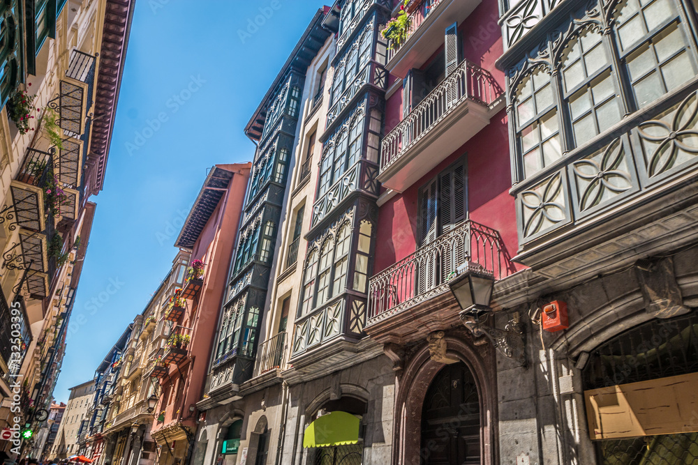 Streets in Bilbao Spain
