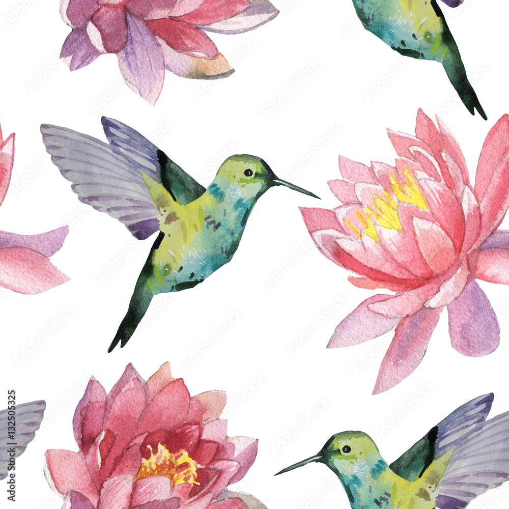 Fototapeta premium watercolor lotus flower