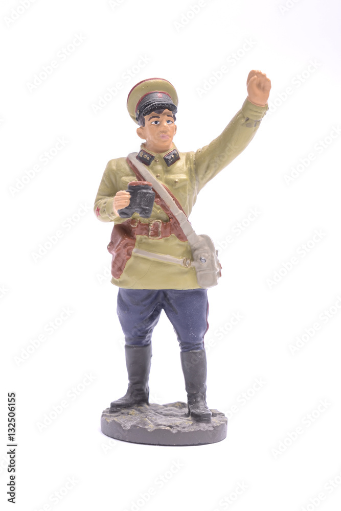 Tin Soldier Lieutenant USSR isolated on white Tin Soldier Lieutenant USSR isolated on white