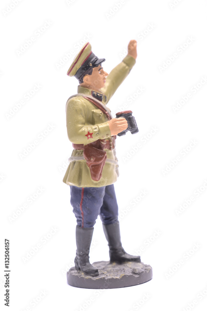 Tin Soldier Lieutenant USSR isolated on white Tin Soldier Lieutenant USSR isolated on white