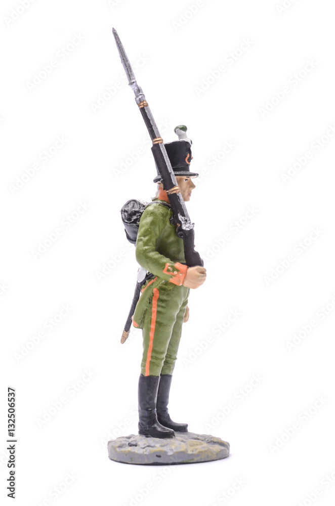 tin soldier Soldier of the 6th Chasseurs, 1805-1808 Isolated on tin soldier Soldier of the 6th Chasseurs, 1805-1808 Isolated on
