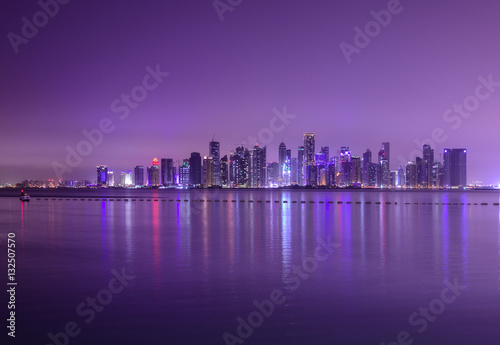 doha lights withe reflaction 