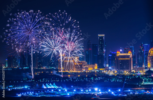 fireworks in Doha