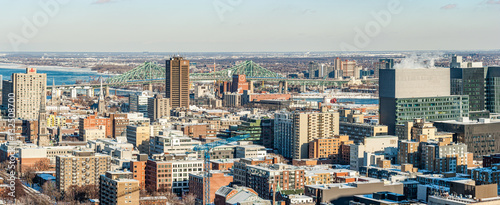 Downtown montreal view east on 34th floor