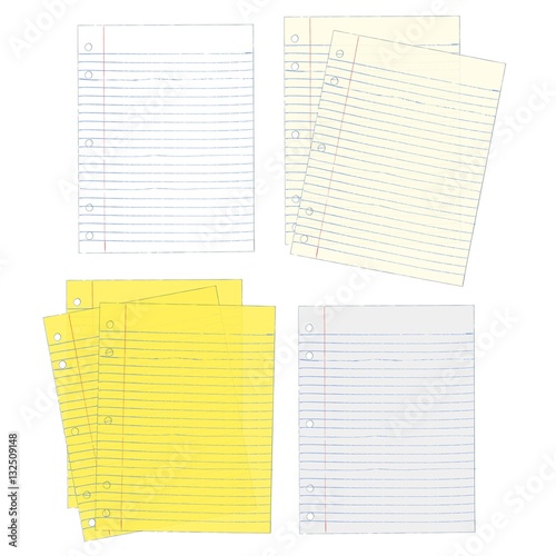 Back to school loose leaf paper, note papers.