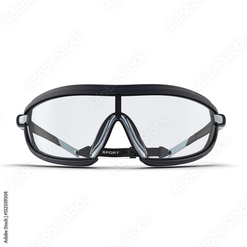 Safety Sport Glasses on white. 3D illustration