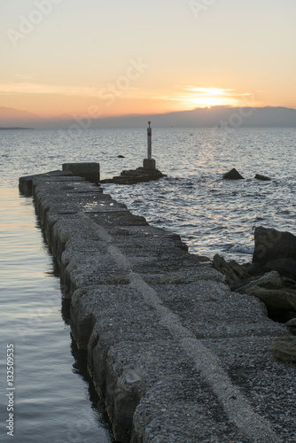 sunset at the harbor