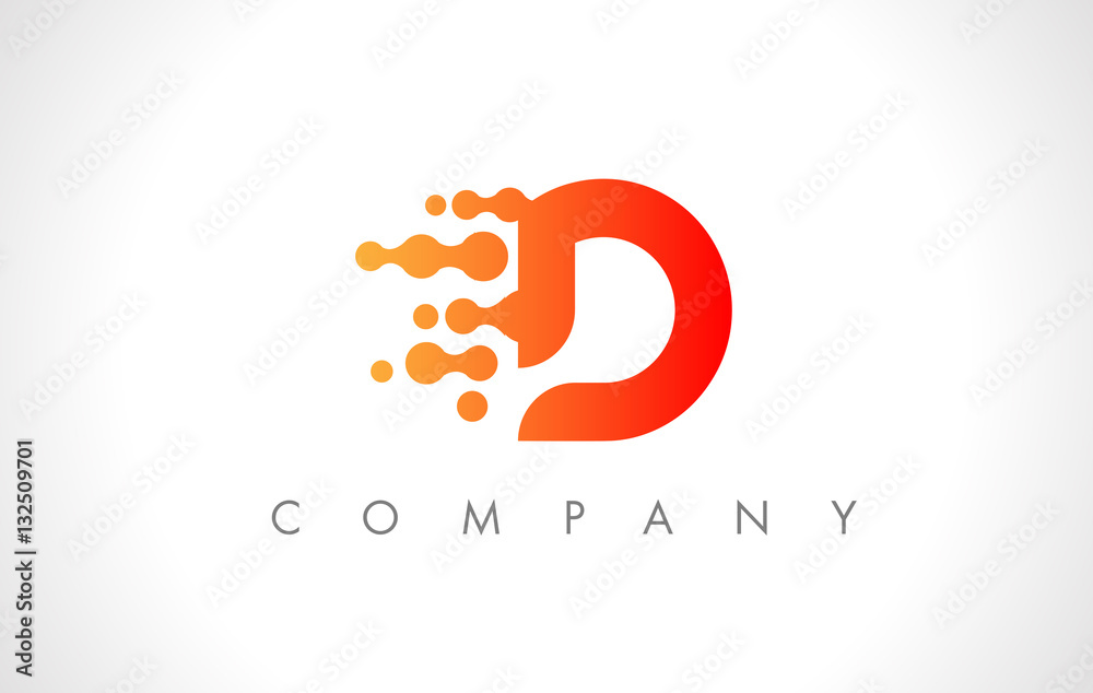 Fototapeta premium D Logo. D Letter Icon Design Vector