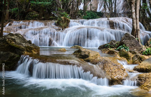 Phatad waterfall  Beautiful waterfall in Deep forest in Thailand.