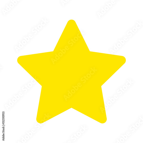 Flat icon star isolated on white background. Vector illustration.
