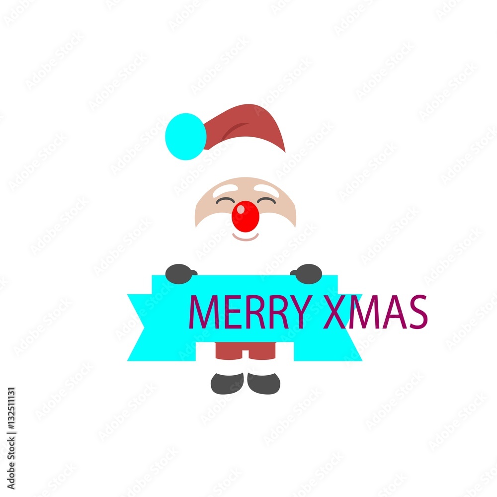 Funny Santa on a white Funny Santa on a white