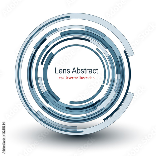 Background with circular abstract lens design