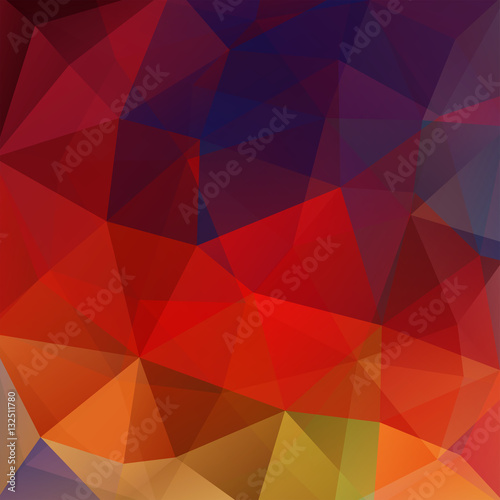 Abstract mosaic background. Triangle geometric background. Design elements. Vector illustration. Purple  red  orange  yellow colors.