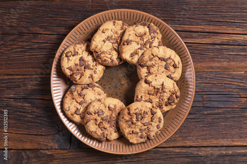 Cookie with chocolate