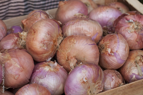 Onions in a street market