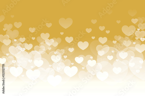 Vector of Happy Valentines Day with blinking heart and gold background design.