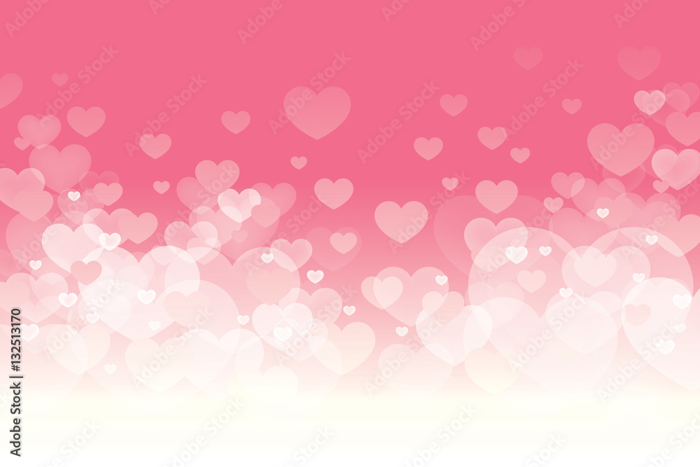Obraz premium Vector of Happy Valentines Day with blinking heart and pink background design.