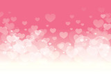 Vector of Happy Valentines Day with blinking heart and pink background design.
