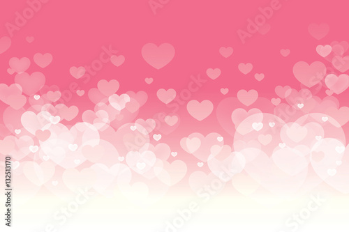 Obraz na plátně Vector of Happy Valentines Day with blinking heart and pink background design