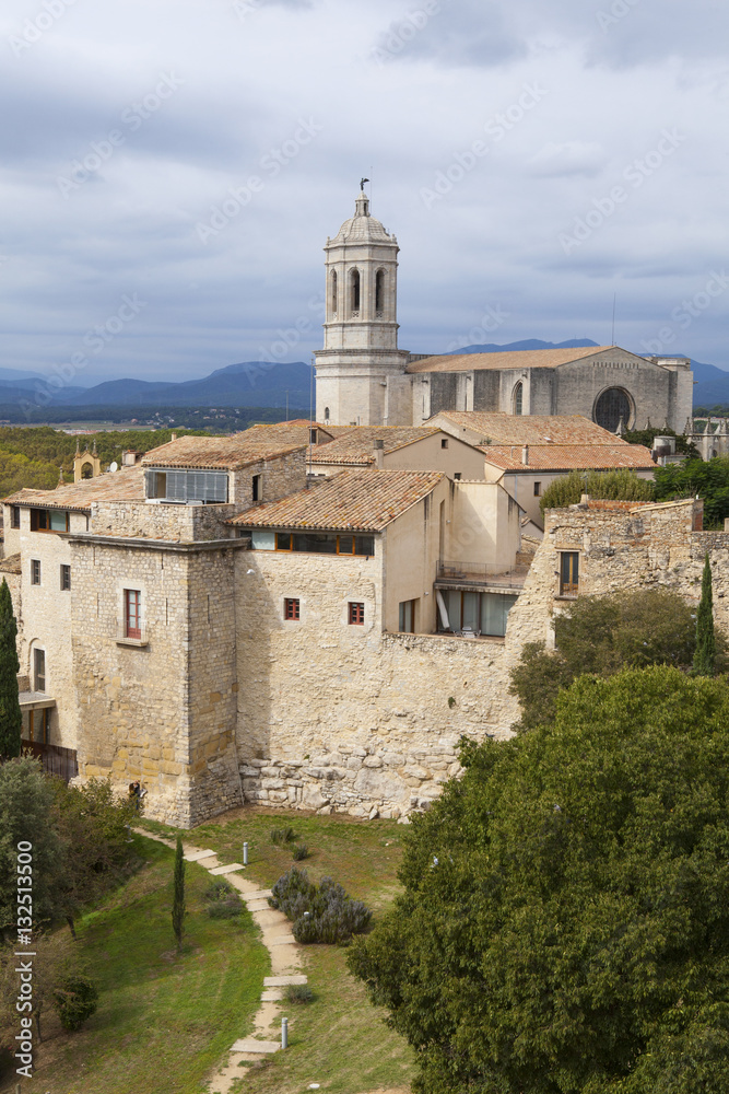 View of the Old Town of Girona, Catalonia, Spain.