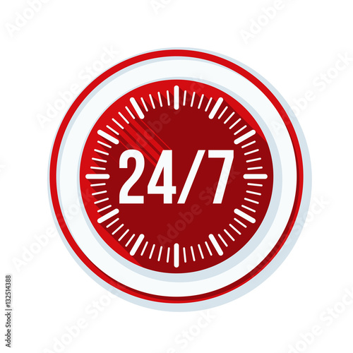 24/7 Clock button