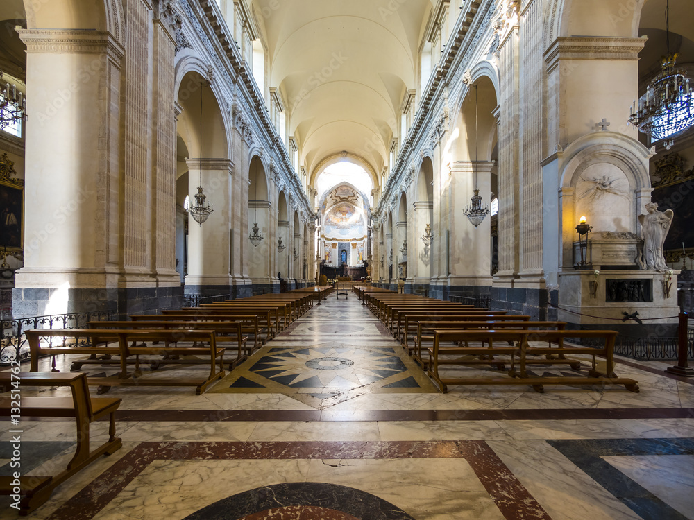 Innenraum des Dom St. Agata, Piazza del Doumo, Catania, Provinz Catania, Sizilien, Italien, Europa