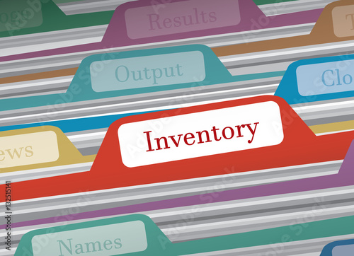Inventory folder in file folders personal finance vector illustration