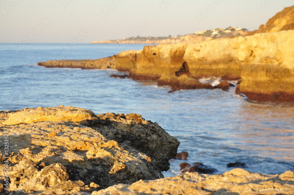 Beautiful rocky seaside of Portugal