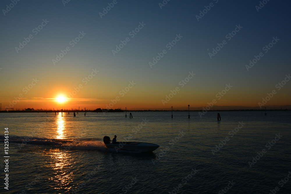 Coucher de soleil à Venise